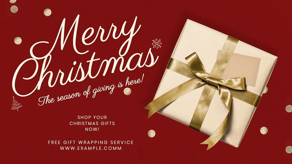 Merry Christmas  blog banner template