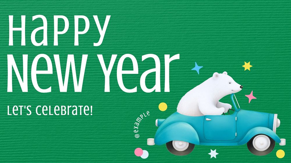 Happy new year  blog banner template