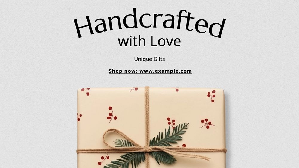 Handcrafted with love blog banner template