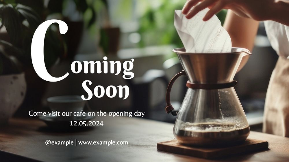 Cafe opening blog banner template