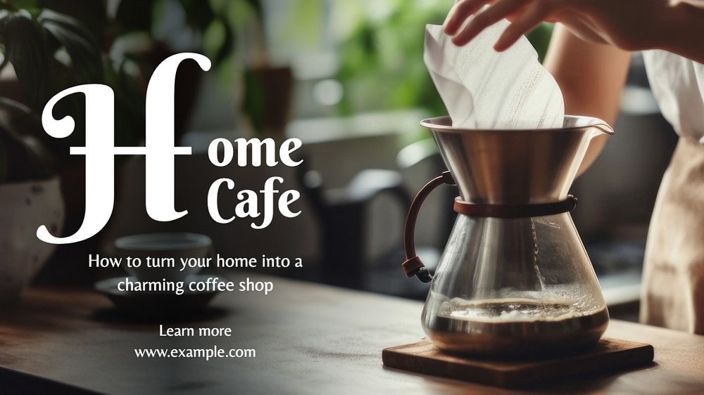 Home cafe blog banner template