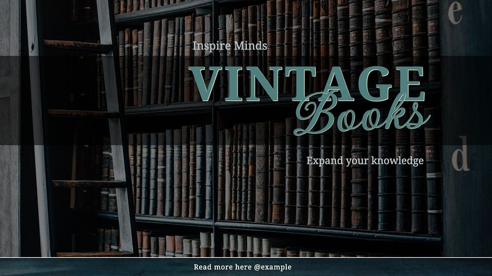 Books blog banner template