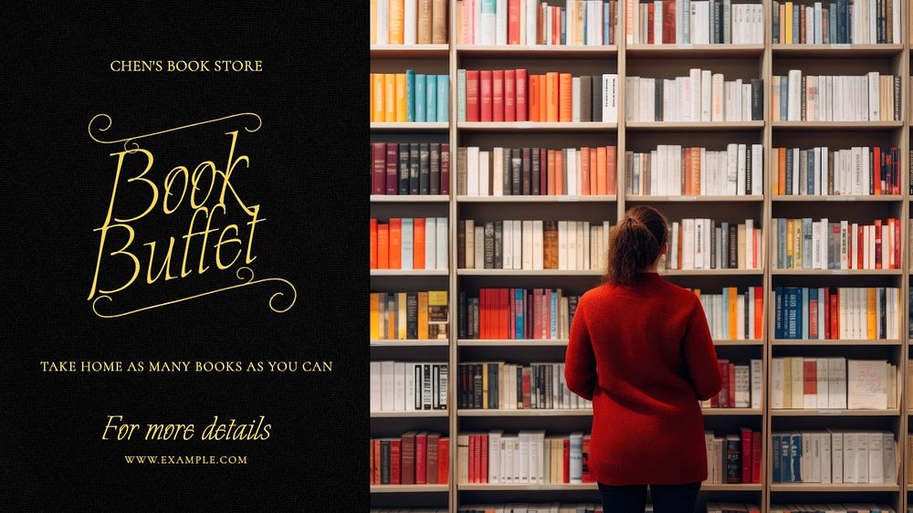 Book buffet blog banner template