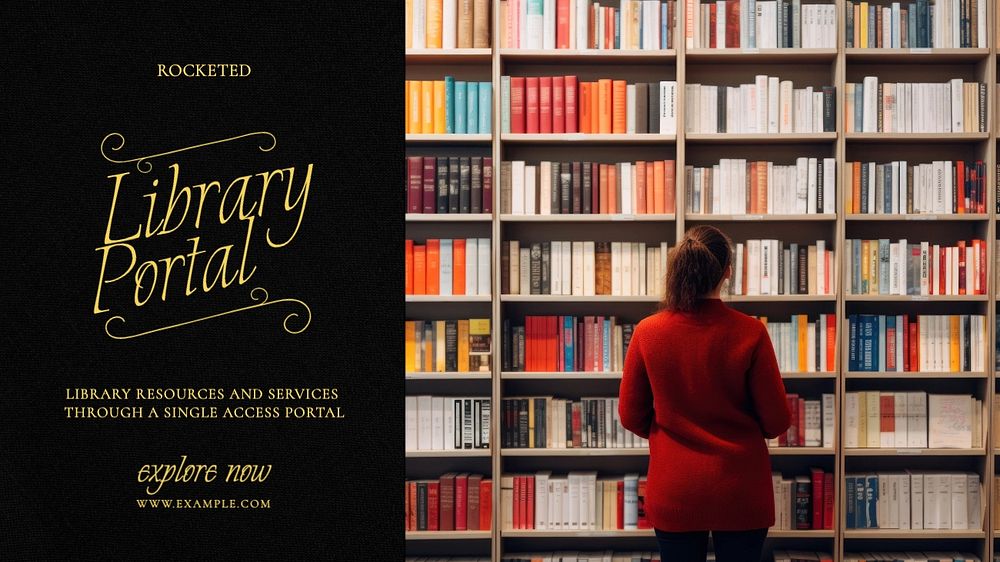 Library portal blog banner template