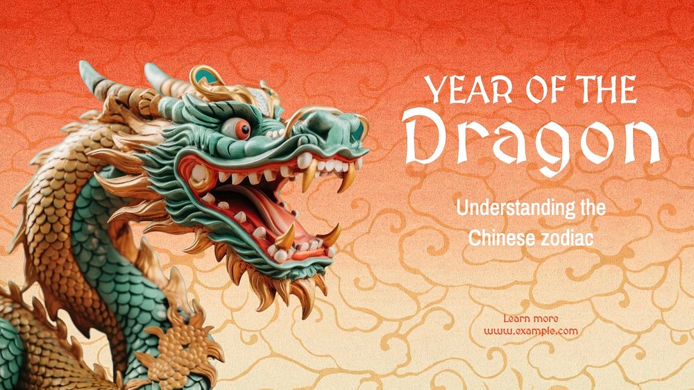 Chinese new year blog banner template