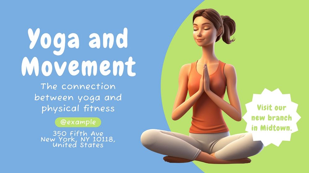 Yoga and movement blog banner template