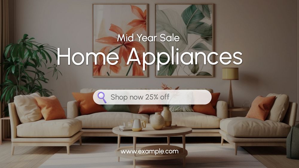 Home appliances blog banner template