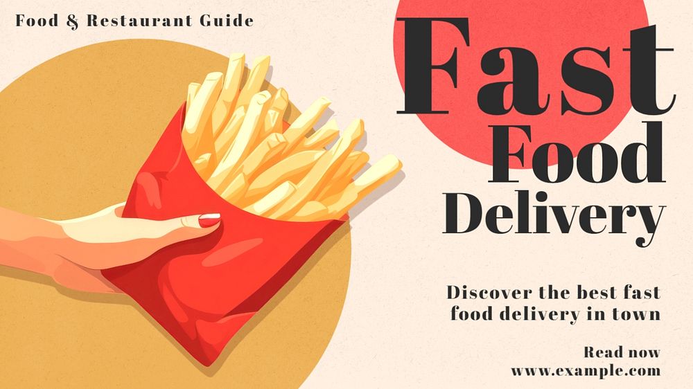 Fast food delivery blog banner template