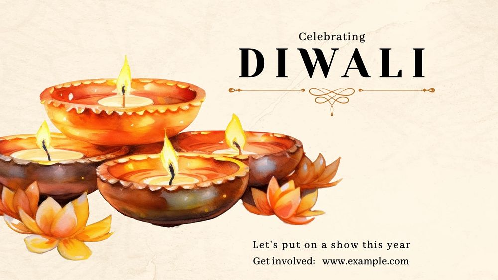 Diwali blog banner template