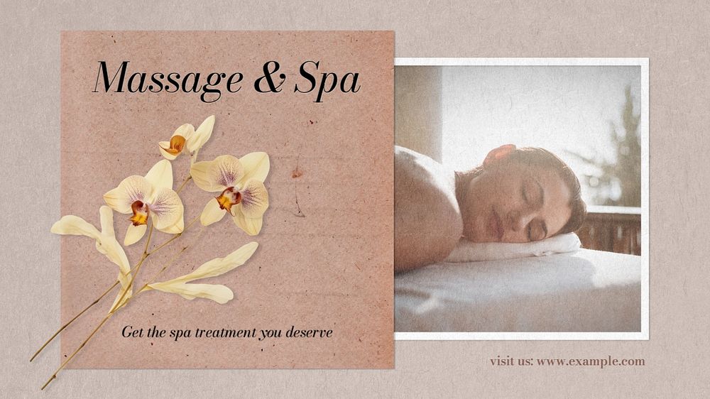 Massage & spa blog banner template