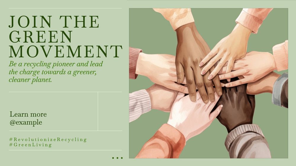 Green movement blog banner template