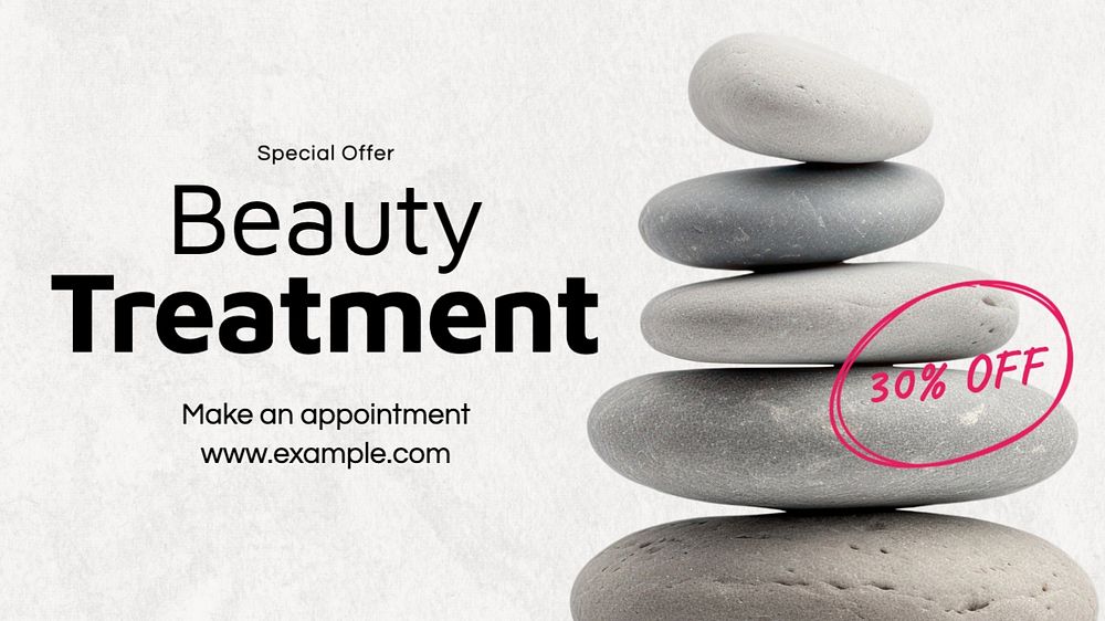 Beauty treatment blog banner template