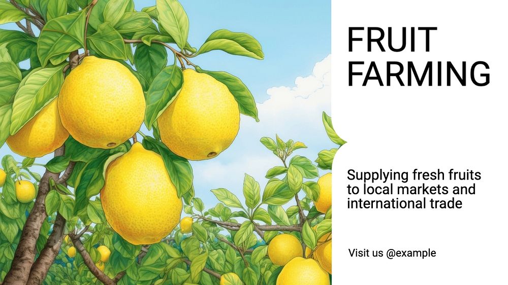 Fruit farming blog banner template