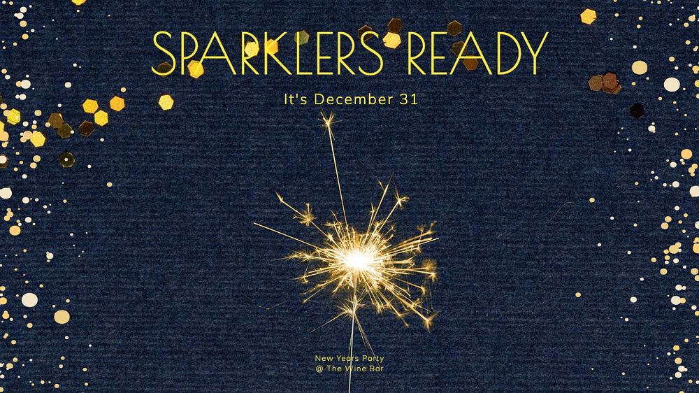 New year sparklers blog banner template