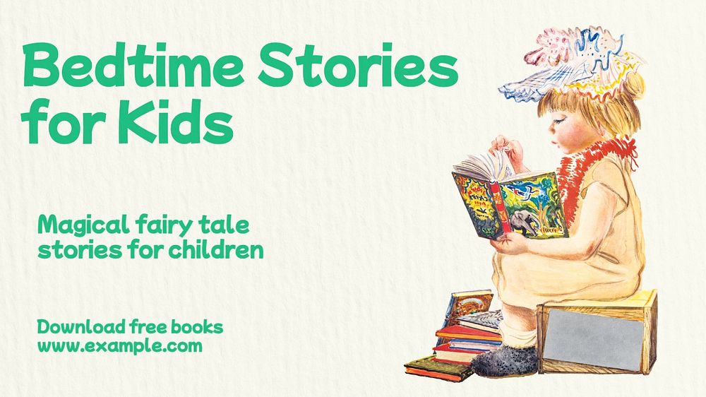 Bedtime stories blog banner template