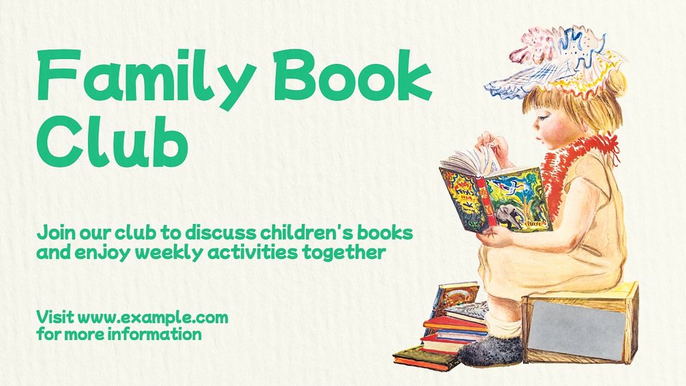 Family book club blog banner template