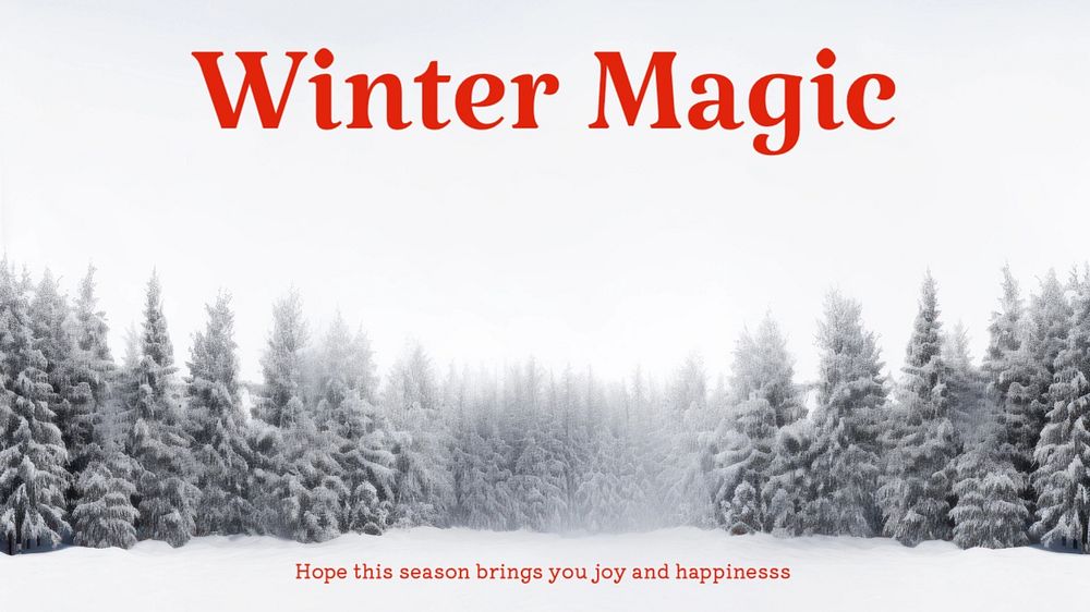 Winter magic blog banner template