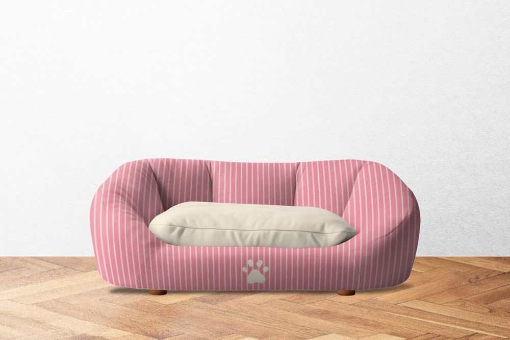 Pet cushion bed editable mockup