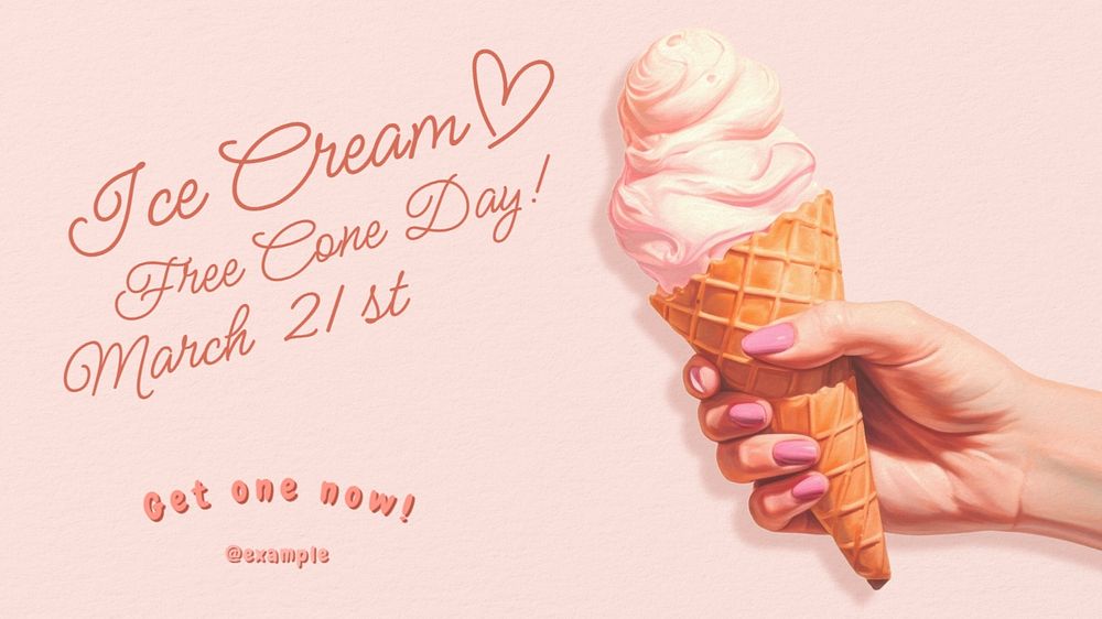 Ice-cream shop blog banner template