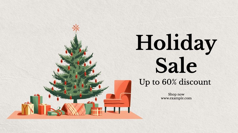 Holiday sale  blog banner template