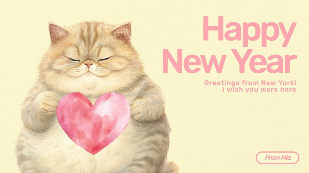 Happy new year blog banner template