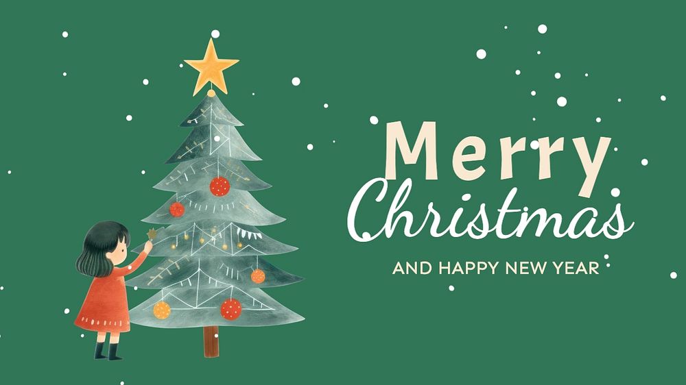 Merry Christmas blog banner template