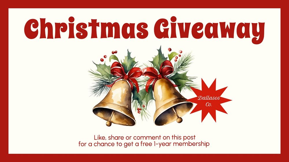 Christmas giveaway blog banner template