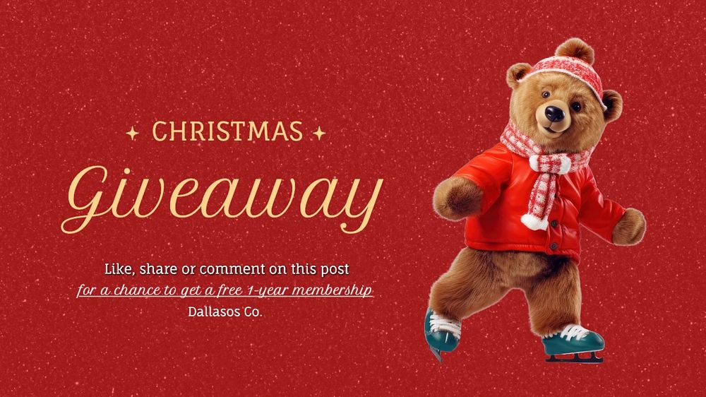 Christmas giveaway blog banner template