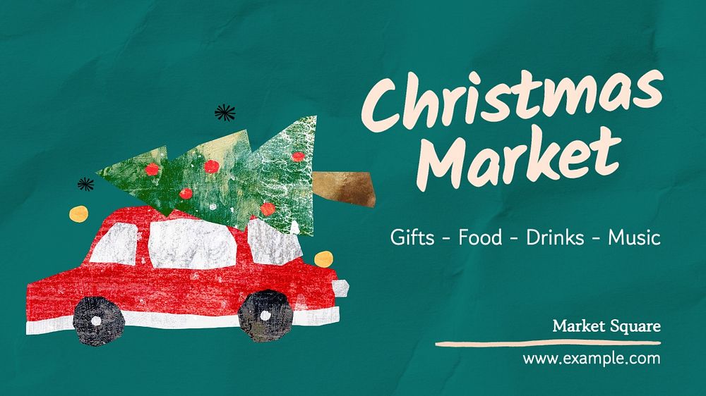 Christmas market blog banner template