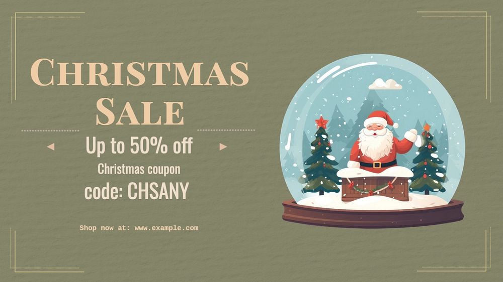 Christmas sale blog banner template