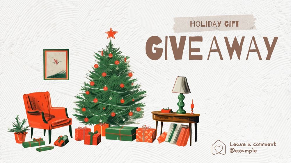 Giveaway blog banner template