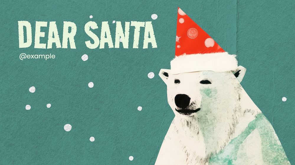 Dear santa blog banner template