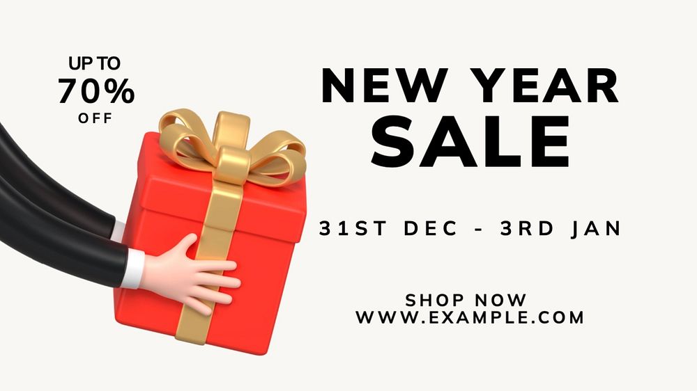 New Year sale blog banner template