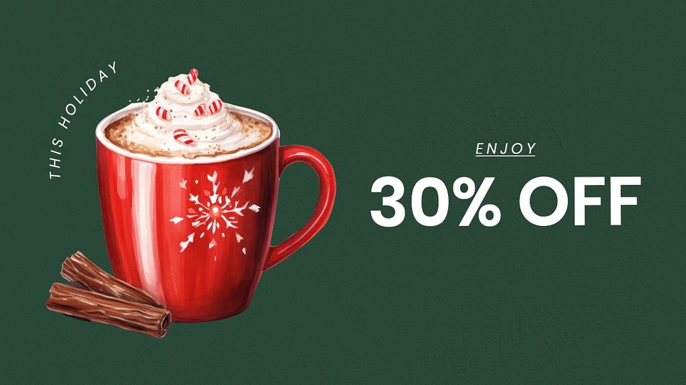 Holiday sale blog banner template