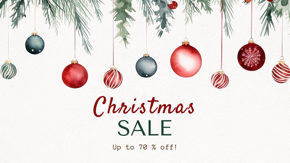 Christmas sale blog banner template