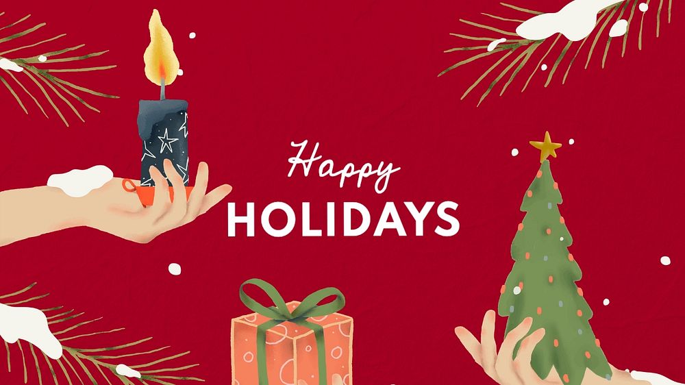 Happy Holidays blog banner template