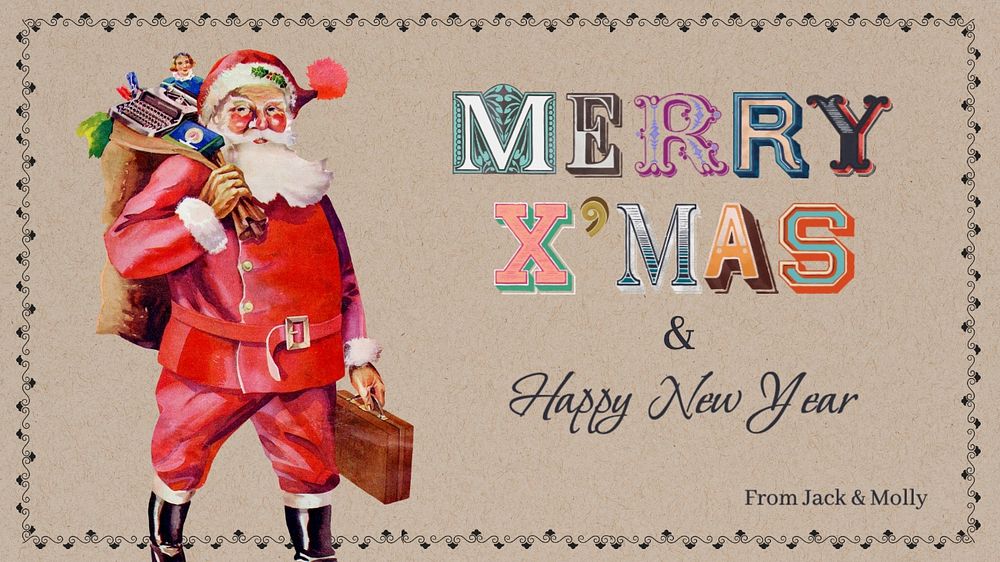 Merry Christmas blog banner template