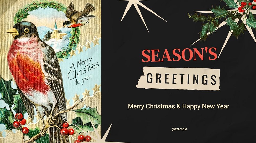 Season's greetings blog banner template