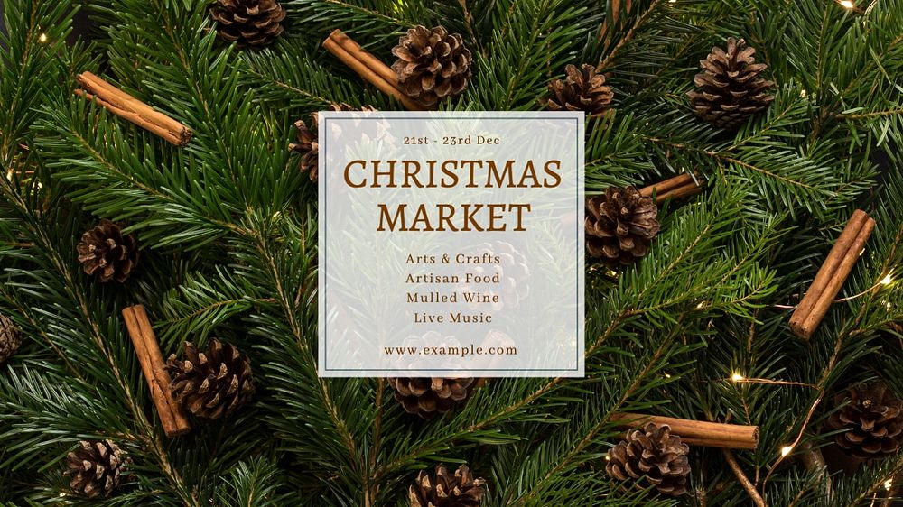 Christmas market blog banner template