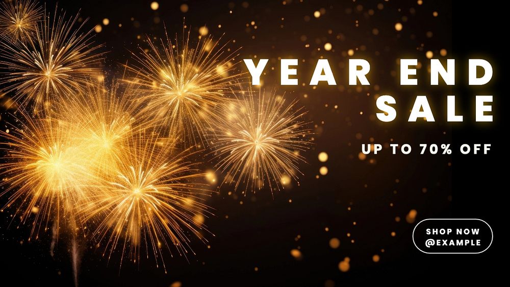 Year end sale  blog banner template