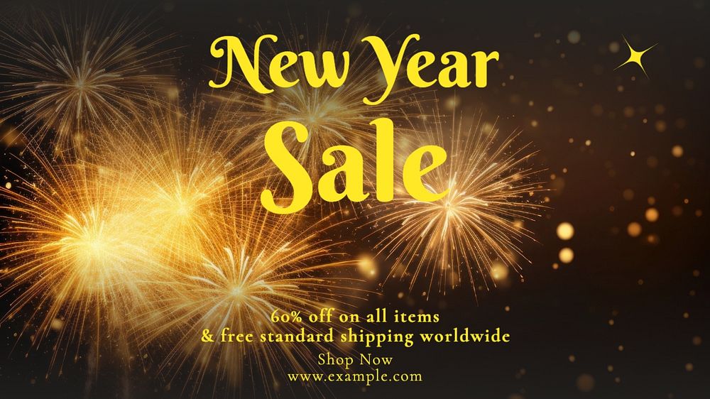 New year sale  blog banner template