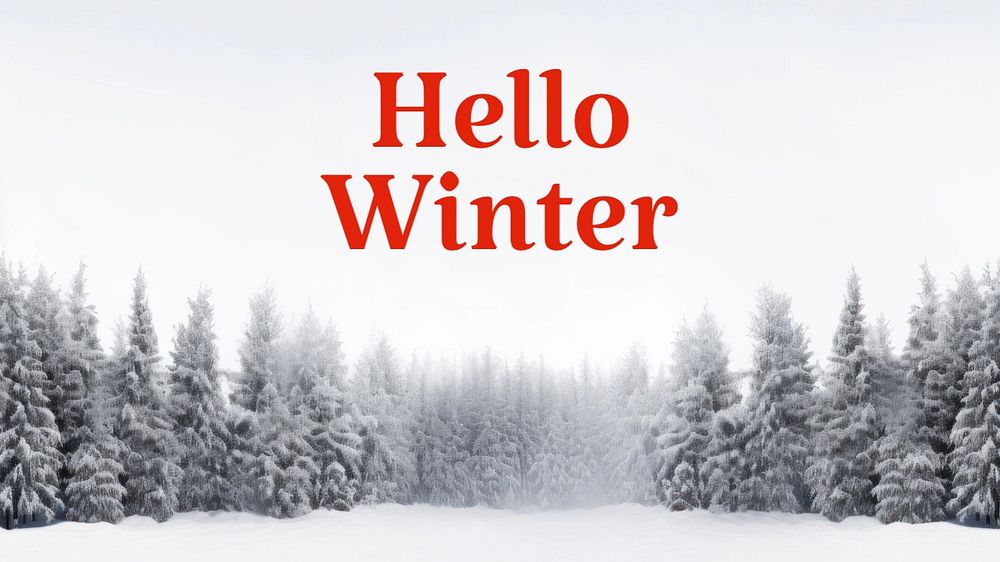 Hello winter  blog banner template