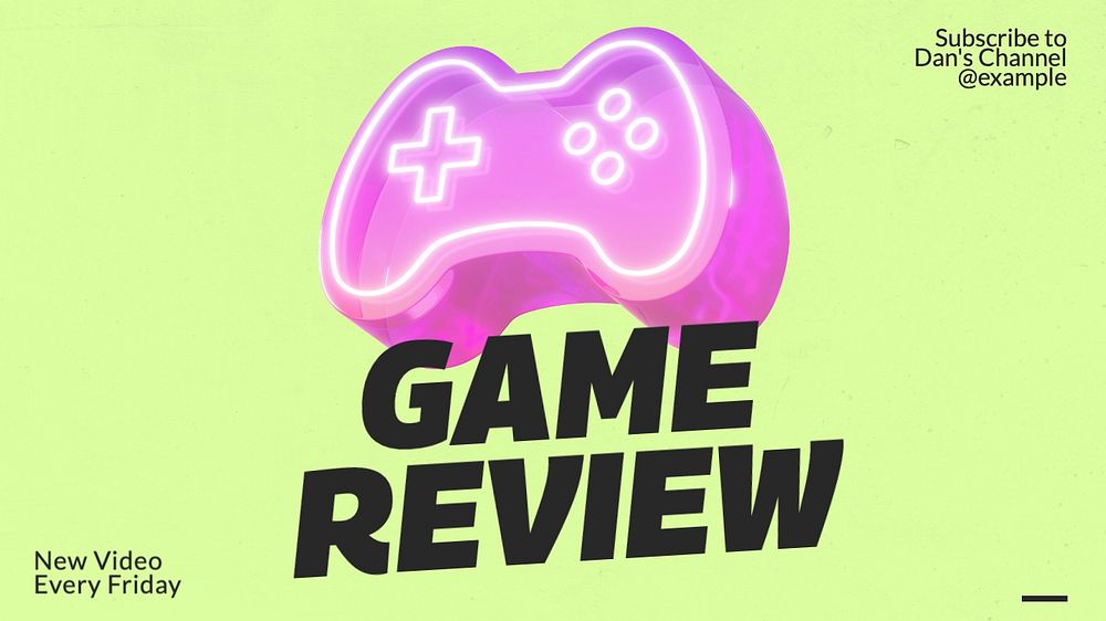 Game review  blog banner template