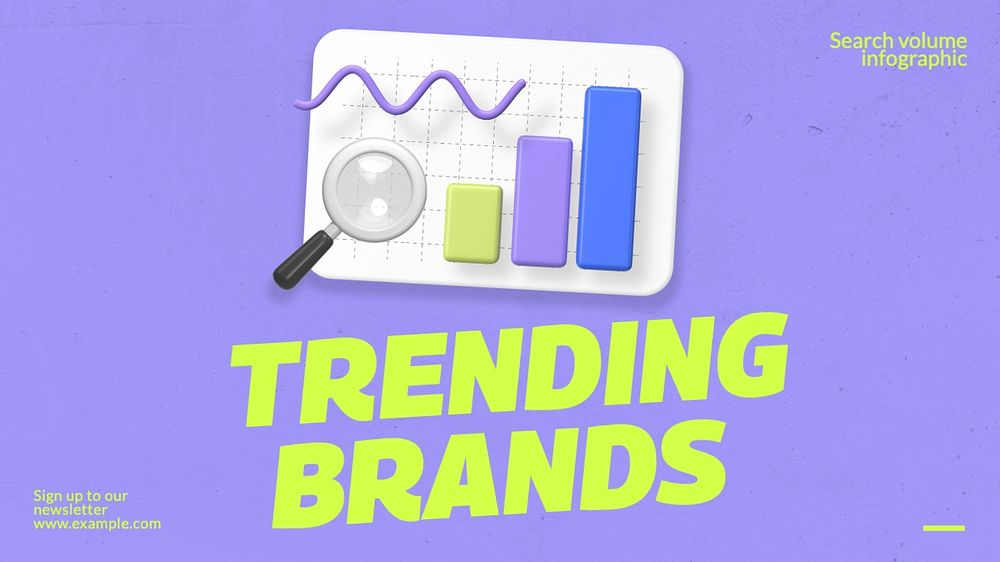 Trending brands  blog banner template