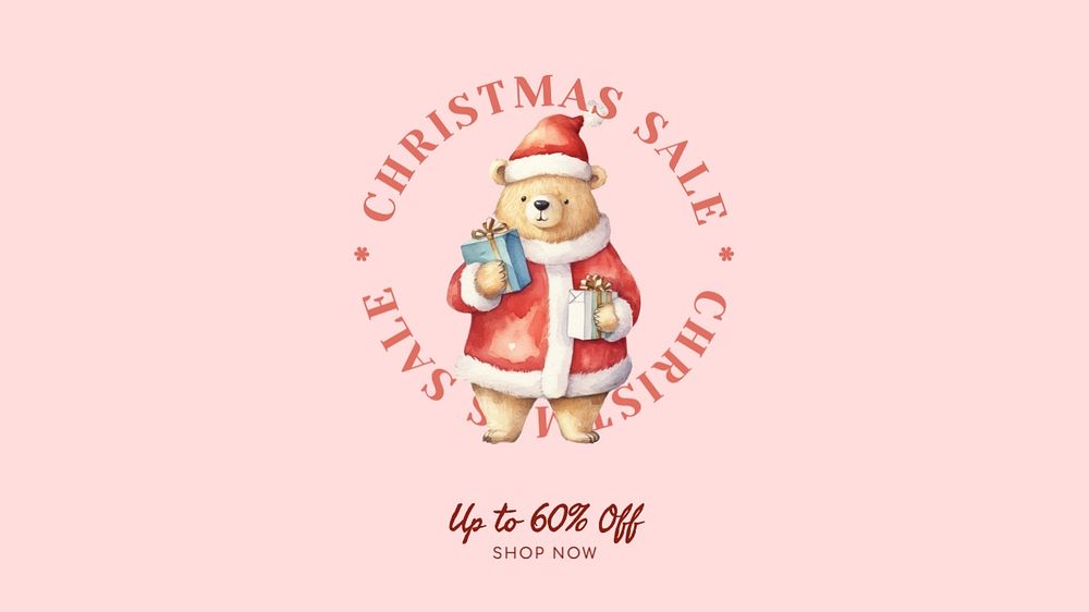 Christmas sale blog banner template