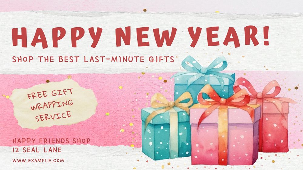 New year sale blog banner template