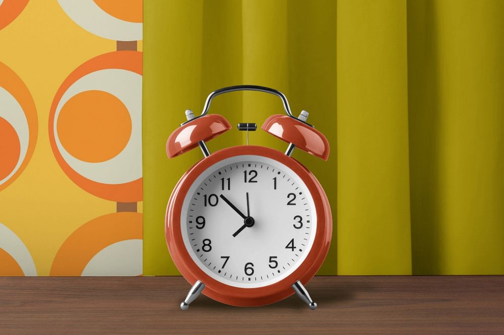 Alarm clock editable mockup