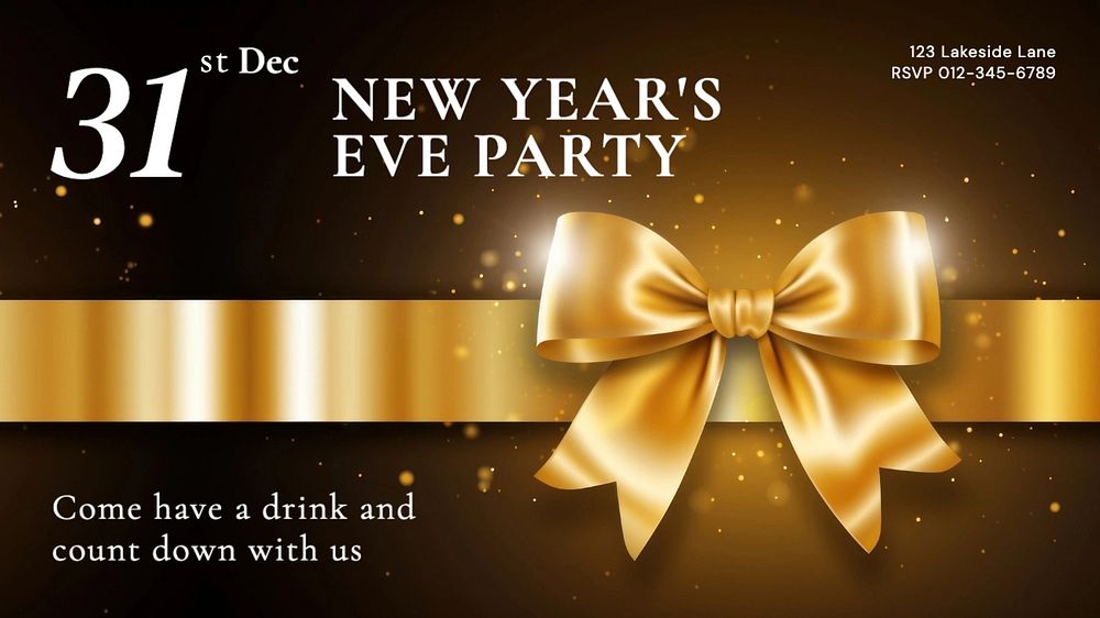 New Year party  blog banner template