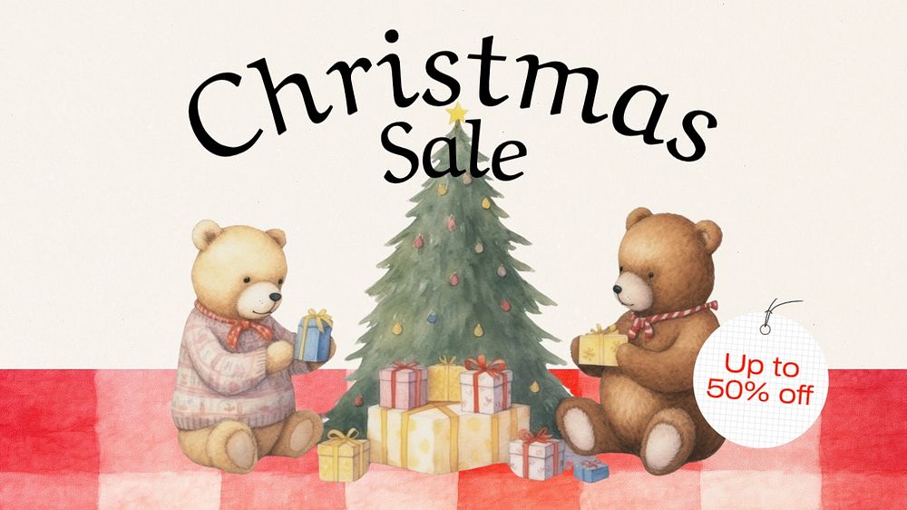 Christmas sale blog banner template