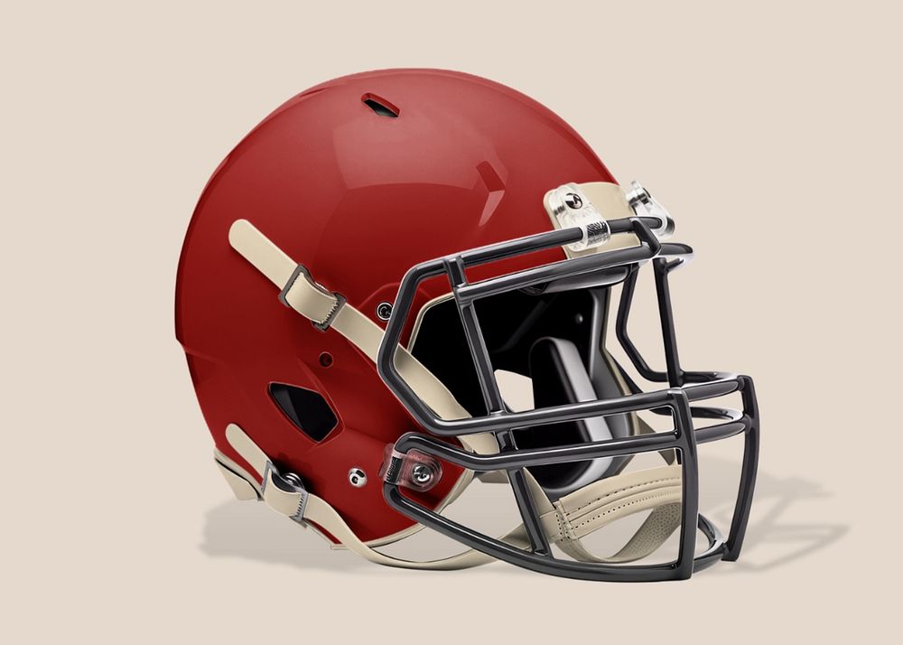 American football helmet editable mockup